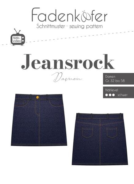 Fadenkäfer Papierschnittmuster Jeansrock Damen
